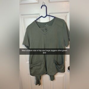 Med Couture Sage Green Short Sleeve Top